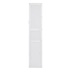 Cama de pared Murphy Queen gris/blanco con estantes – Se pliega, 2 personas