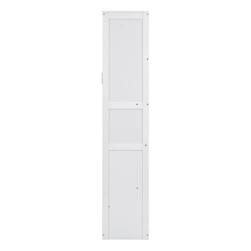 Cama de pared Murphy Queen gris/blanco con estantes – Se pliega, 2 personas