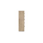 Cómoda de 5 cajones beige – Estilo rústico moderno, unidad individual