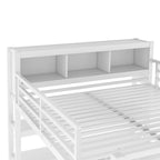 Cama alta de metal todo en uno con escritorio en forma de L y armario, estructura de cama para dormitorios con cubos de almacenamiento, estantes, barandillas de longitud completa