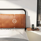 Cama Plataforma Tapizada King Size Marrón Antiguo con Luz LED y Cargador Incorporado, para 2 personas