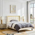 Base de cama blanca tamaño queen con alta capacidad de carga