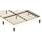 Base de cama blanca tamaño queen con alta capacidad de carga
