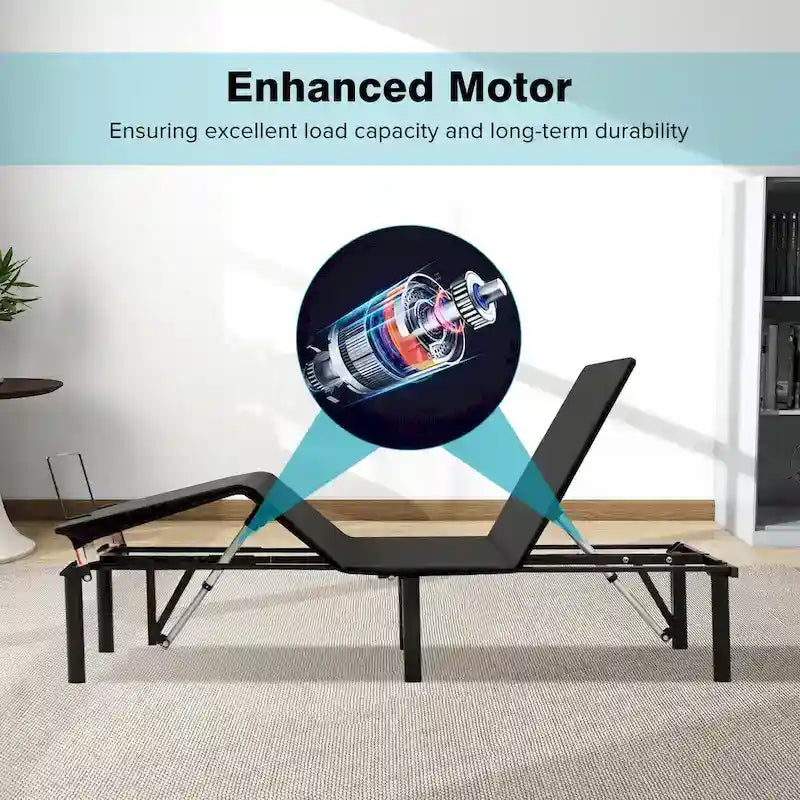Base de cama ajustable King con inclinación motorizada