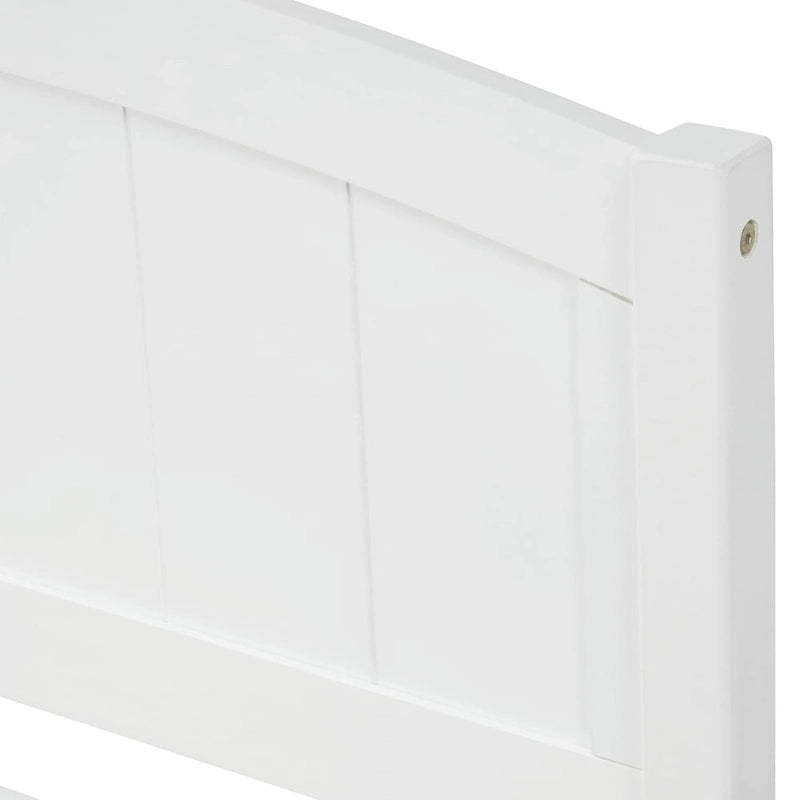 Cama doble de plataforma de pino blanco con nido y cabecero – para 1
