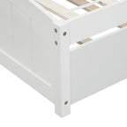 Cama doble de plataforma de pino blanco con nido y cabecero – para 1