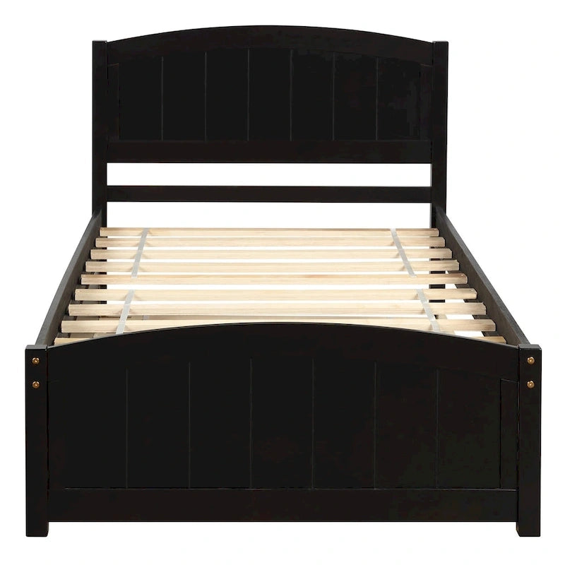 Cama doble de plataforma de pino blanco con nido y cabecero – para 1