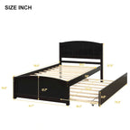 Cama doble de plataforma de pino blanco con nido y cabecero – para 1