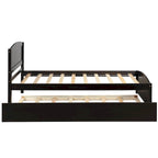 Cama doble de plataforma de pino blanco con nido y cabecero – para 1