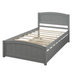 Cama doble de plataforma de pino blanco con nido y cabecero – para 1