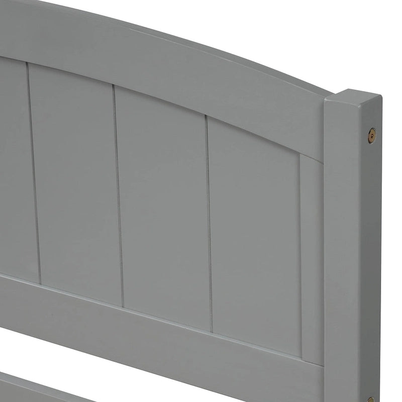 Cama doble de plataforma de pino blanco con nido y cabecero – para 1
