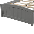 Cama doble de plataforma de pino blanco con nido y cabecero – para 1