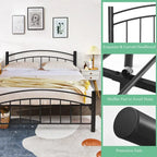 Estructura de cama de metal negro – Individual / Matrimonial, 1 persona
