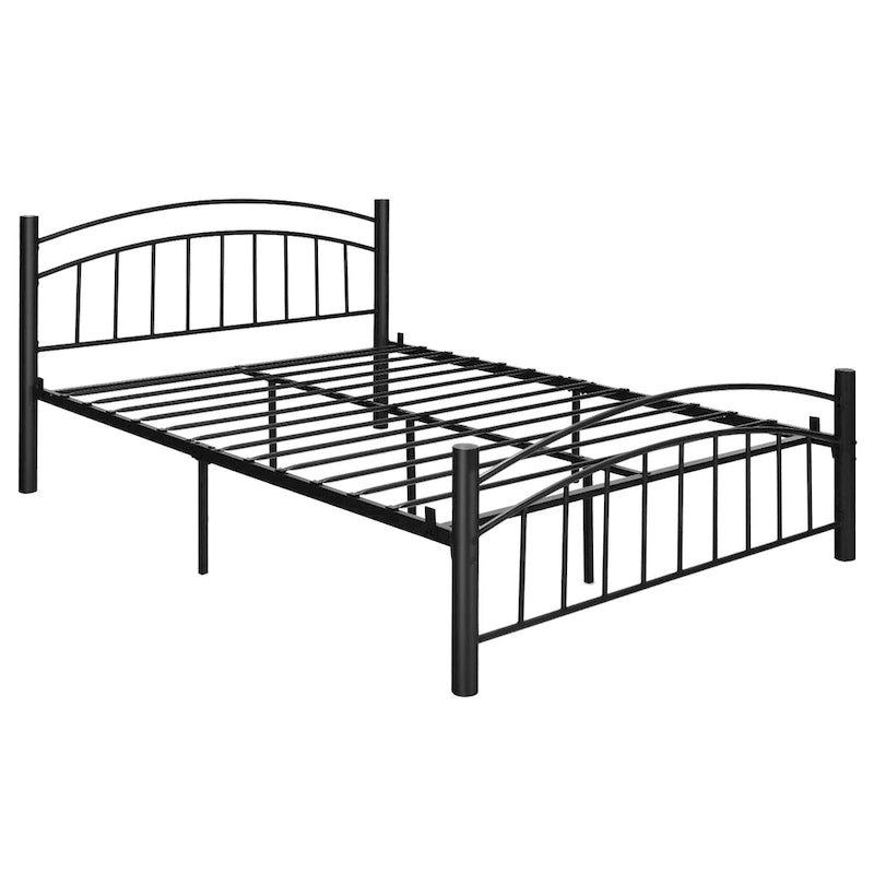 Estructura de cama de metal negro – Individual / Matrimonial, 1 persona