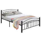 Estructura de cama de metal negro – Individual / Matrimonial, 1 persona