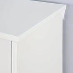 Zapatero Blanco con Puerta Abatible, 3 Cajones, 2 Personas