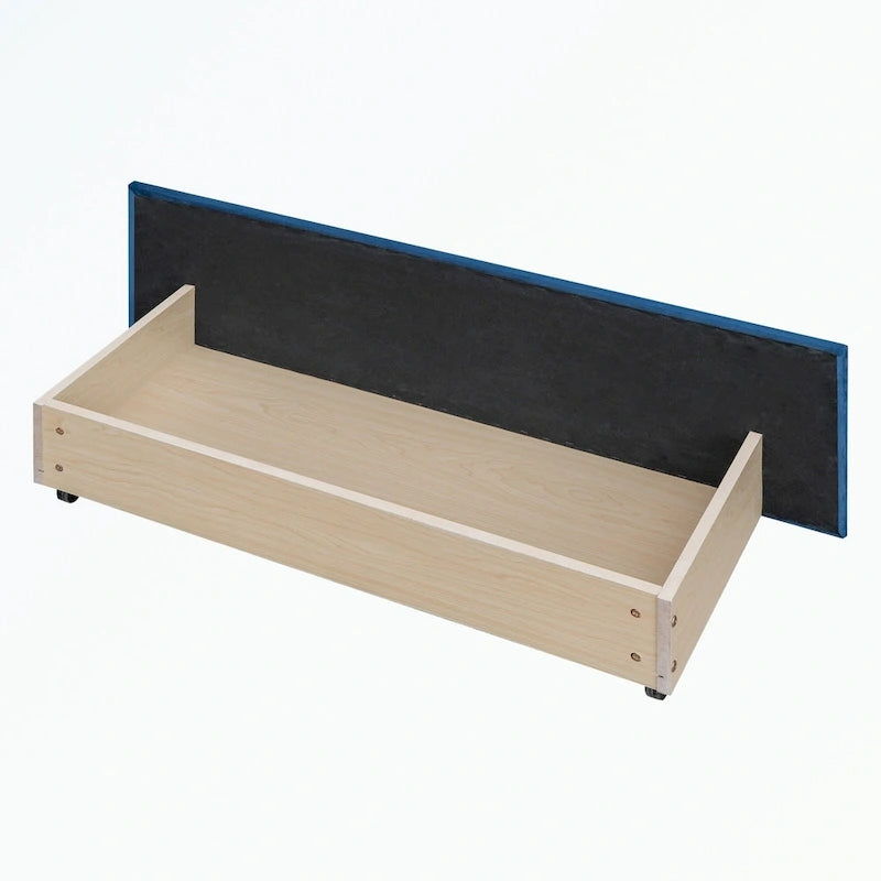 Cama de plataforma tapizada gris/verde/azul/beige con cajones de almacenamiento, para 2 personas
