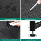 Cómoda de 7 cajones – Negro gris / Gris claro / Marrón / Rosa / Negro-madera / Gris-madera | Tela y acero | Para 1 persona