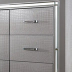 Cómoda y espejo de 9 cajones de madera contemporánea Ruff Crocodile de 2 piezas de Furniture of America
