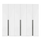 Armario Modular Exento de 3 Piezas Rústico Gris / Blanco / Marrón Dorado, 1 Persona