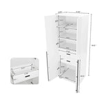 Armario Modular Exento de 3 Piezas Rústico Gris / Blanco / Marrón Dorado, 1 Persona