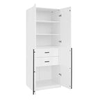 Armario Modular Exento de 3 Piezas Rústico Gris / Blanco / Marrón Dorado, 1 Persona