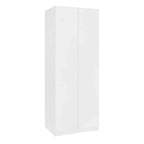 Armario Modular Exento de 3 Piezas Rústico Gris / Blanco / Marrón Dorado, 1 Persona