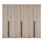 Armario Modular Exento de 3 Piezas Rústico Gris / Blanco / Marrón Dorado, 1 Persona