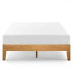 Cama de plataforma de perfil bajo de 14" de pino natural – Individual/Matrimonial/Queen/King, 1-2 personas