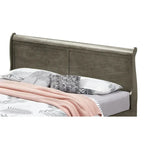 Cama panel tradicional king con almacenaje, cerezo/blanco/negro/gris/capuchino – Para 2