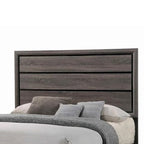 Cabecero de tablones de roble gris, cama king size, capacidad para 2 personas