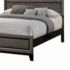 Cabecero de tablones de roble gris, cama king size, capacidad para 2 personas
