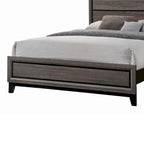 Cabecero de tablones de roble gris, cama king size, capacidad para 2 personas