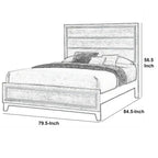 Cabecero de tablones de roble gris, cama king size, capacidad para 2 personas