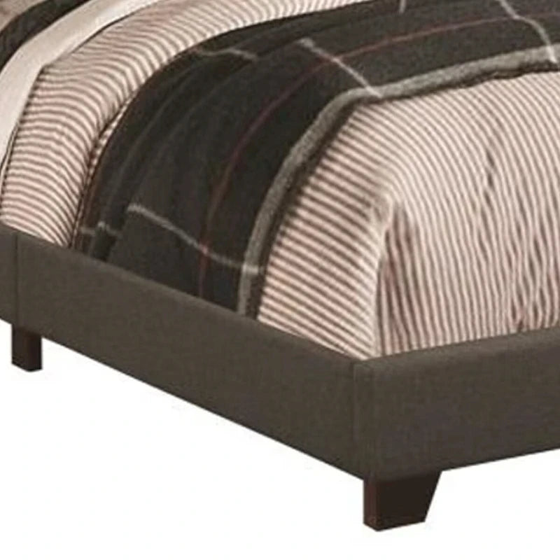 Cama Plataforma de Tela Gris Carbón con Ribete de Tachuelas, Queen, Duerme 2