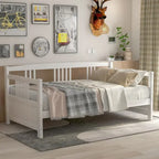 Sofá cama multifuncional de madera maciza: tamaño individual, con almacenamiento
