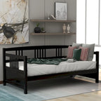 Sofá cama multifuncional de madera maciza: tamaño individual, con almacenamiento