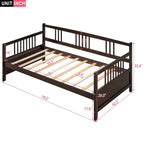 Sofá cama multifuncional de madera maciza: tamaño individual, con almacenamiento