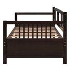 Sofá cama multifuncional de madera maciza: tamaño individual, con almacenamiento