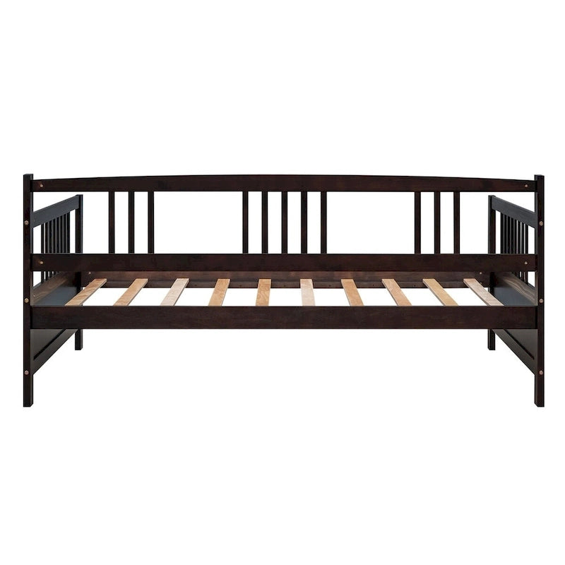 Sofá cama multifuncional de madera maciza: tamaño individual, con almacenamiento