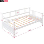 Sofá cama multifuncional de madera maciza: tamaño individual, con almacenamiento