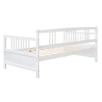 Sofá cama multifuncional de madera maciza: tamaño individual, con almacenamiento