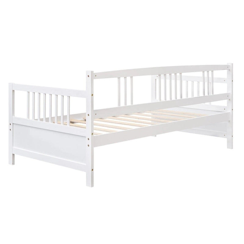 Sofá cama multifuncional de madera maciza: tamaño individual, con almacenamiento
