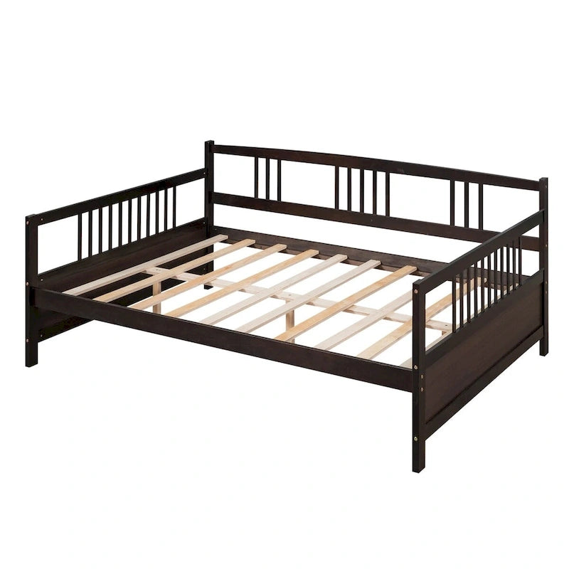 Sofá cama multifuncional de madera maciza: tamaño individual, con almacenamiento