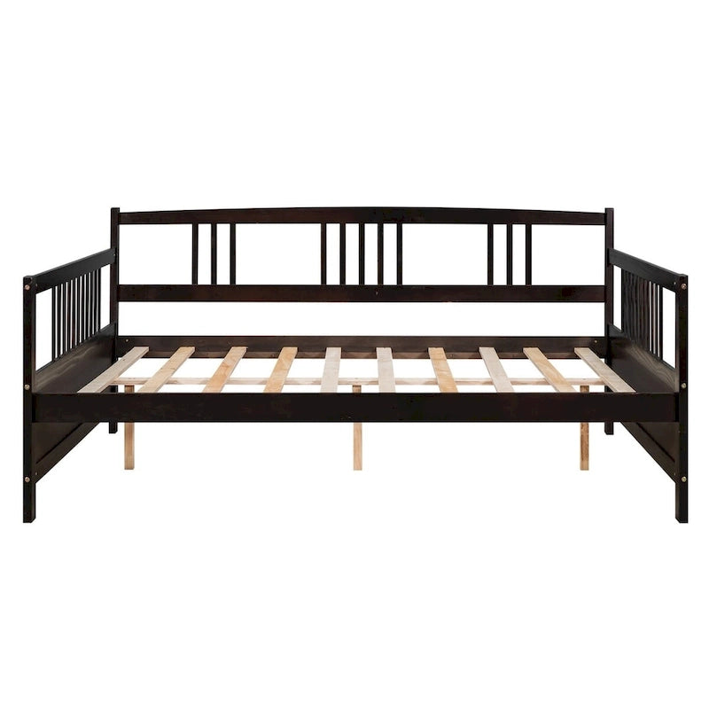 Sofá cama multifuncional de madera maciza: tamaño individual, con almacenamiento