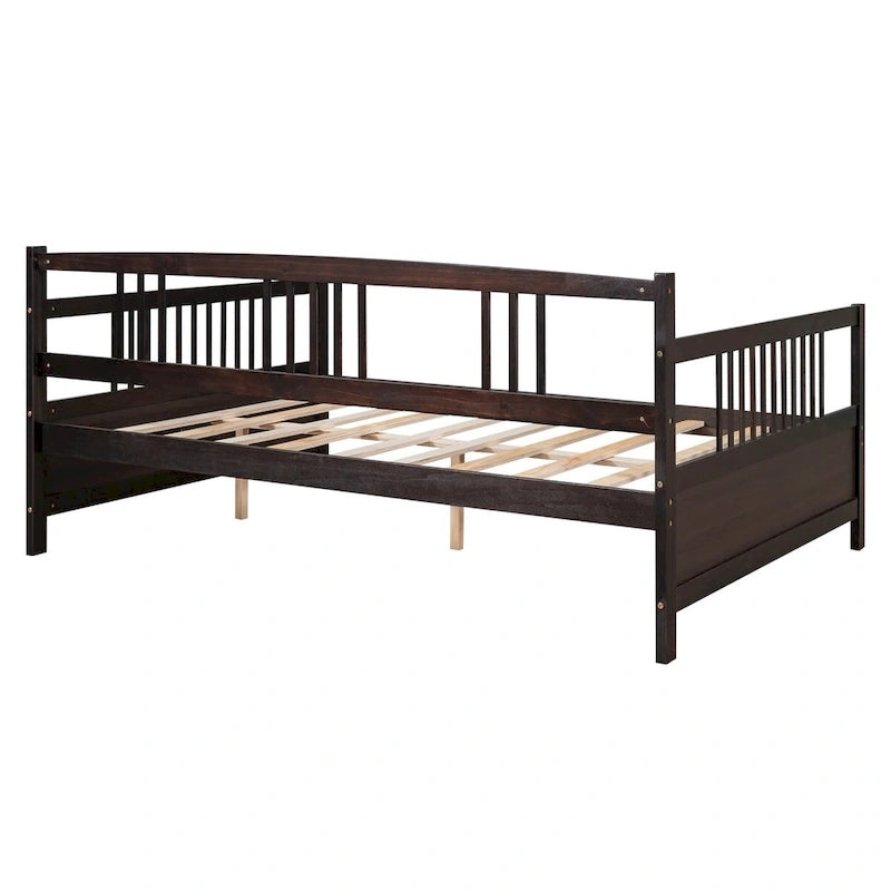 Sofá cama multifuncional de madera maciza: tamaño individual, con almacenamiento