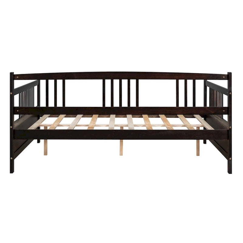 Sofá cama multifuncional de madera maciza: tamaño individual, con almacenamiento