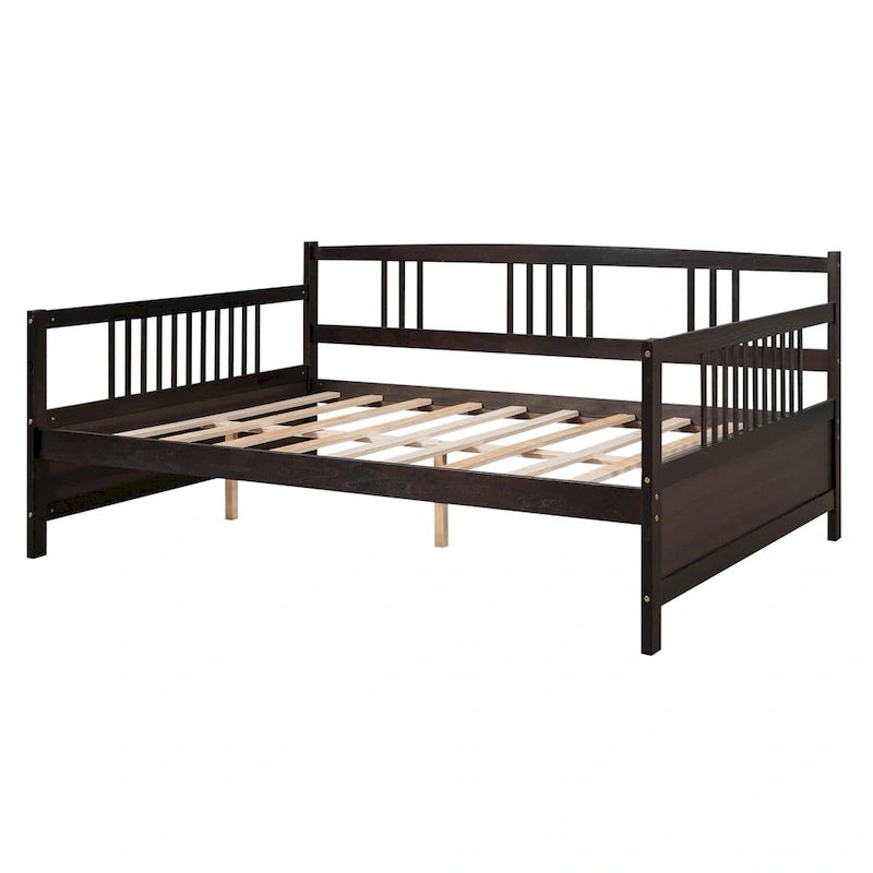 Sofá cama multifuncional de madera maciza: tamaño individual, con almacenamiento