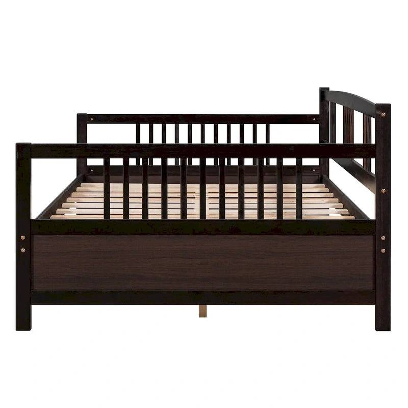 Sofá cama multifuncional de madera maciza: tamaño individual, con almacenamiento