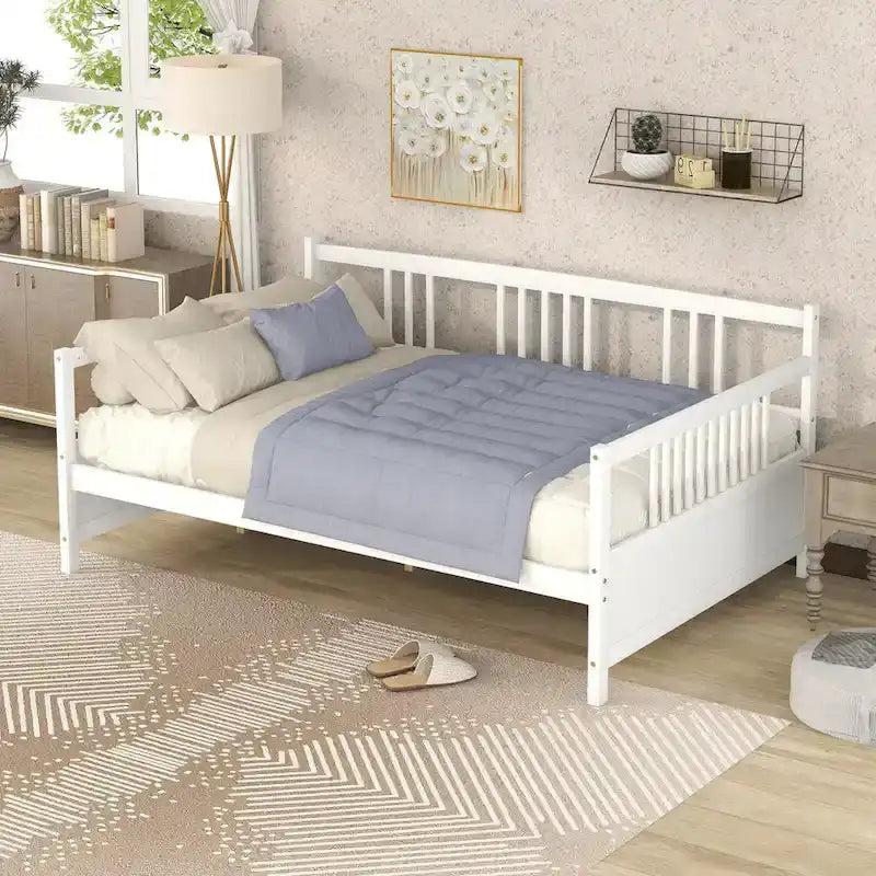 Sofá cama multifuncional de madera maciza: tamaño individual, con almacenamiento
